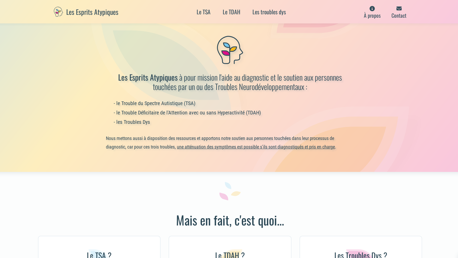 Page d'accueil du site