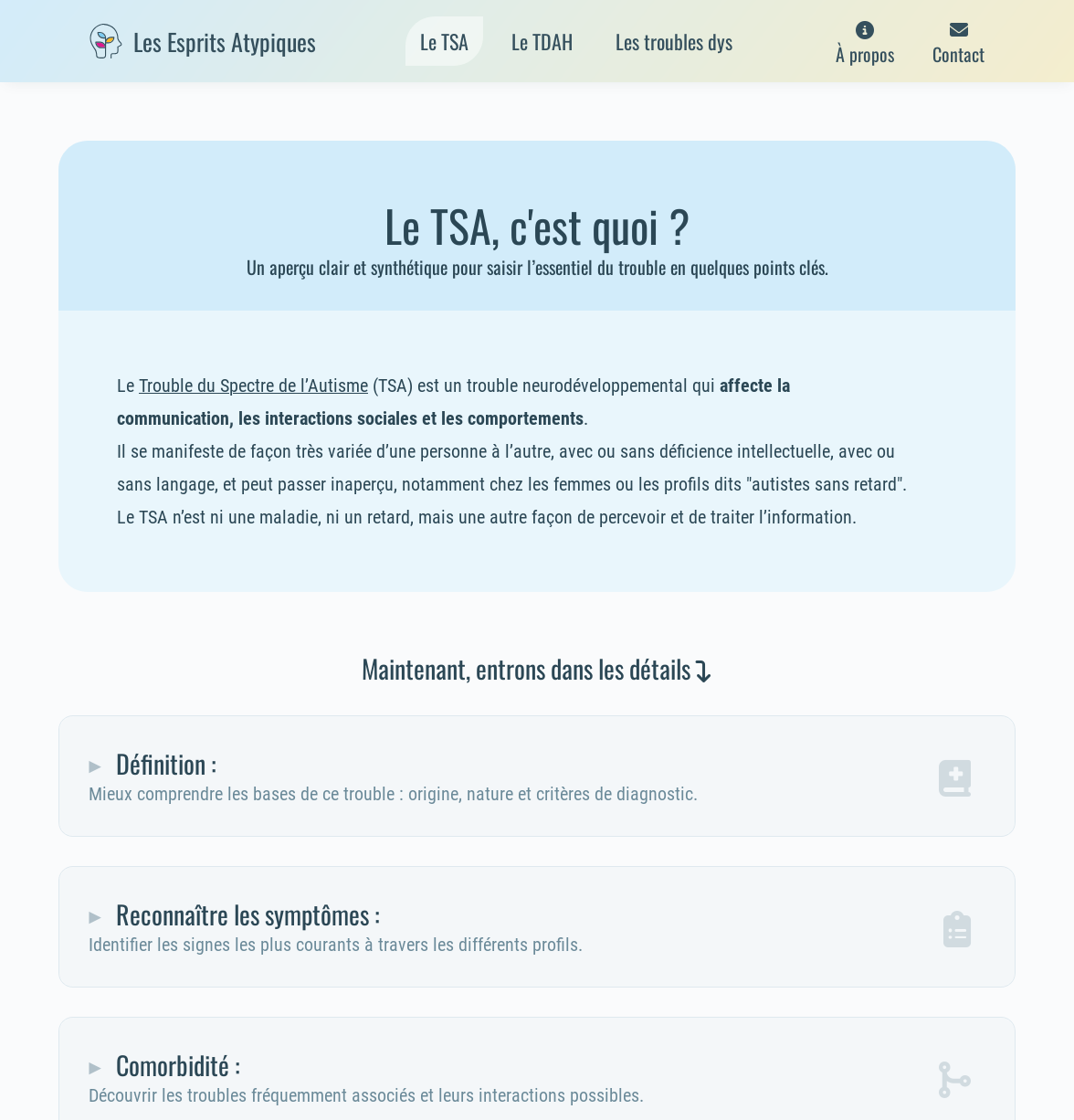 Page sur l'autisme
