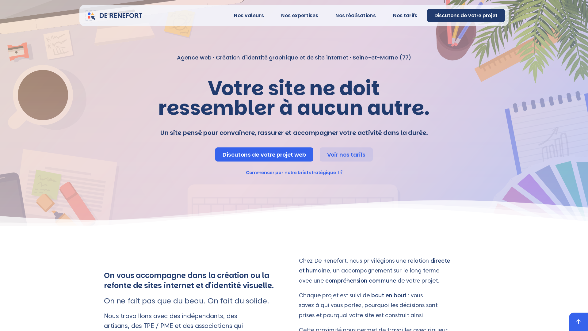 Page d'accueil du site
